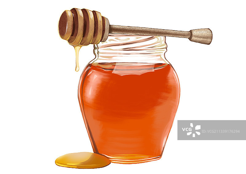 营养的蜂蜜插画图片素材