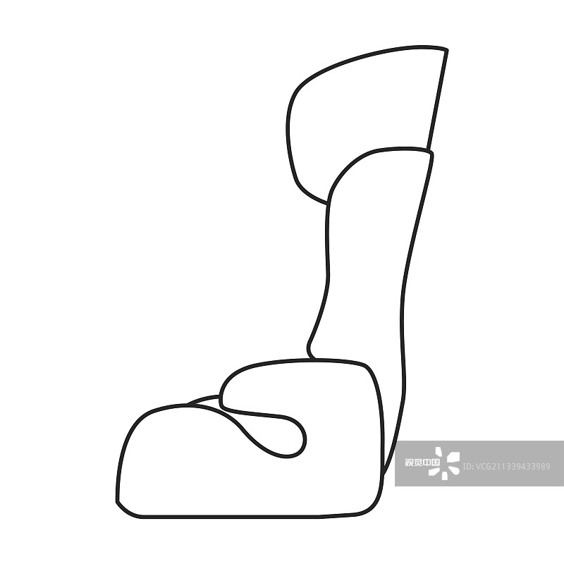 汽车儿童座椅轮廓图标图片素材
