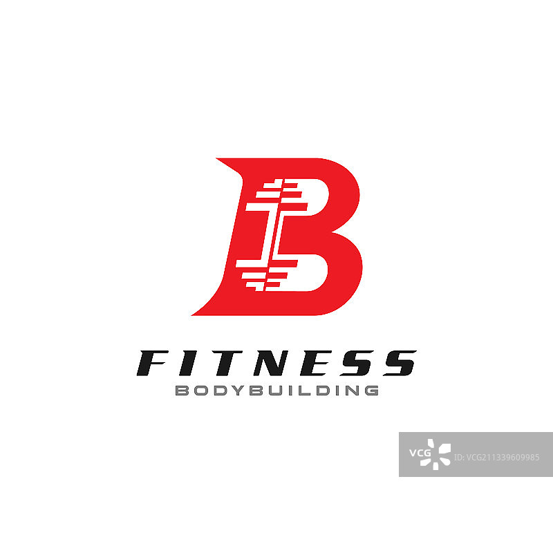 首字母b，红色，健身房的哑铃图片素材
