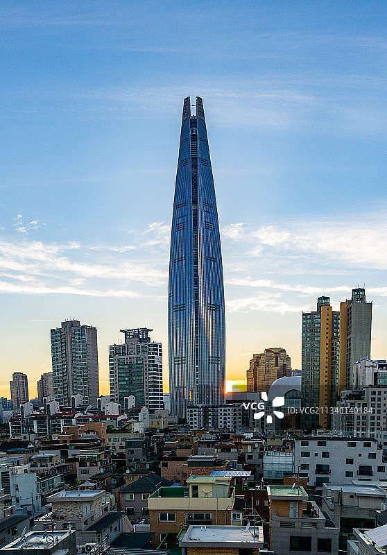 韩国，首尔，乐天世界塔图片素材