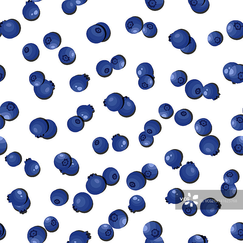 无缝模式与蓝莓上的白色图片素材