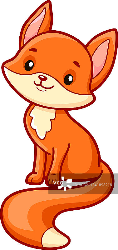 卡通可爱的狐狸图片素材
