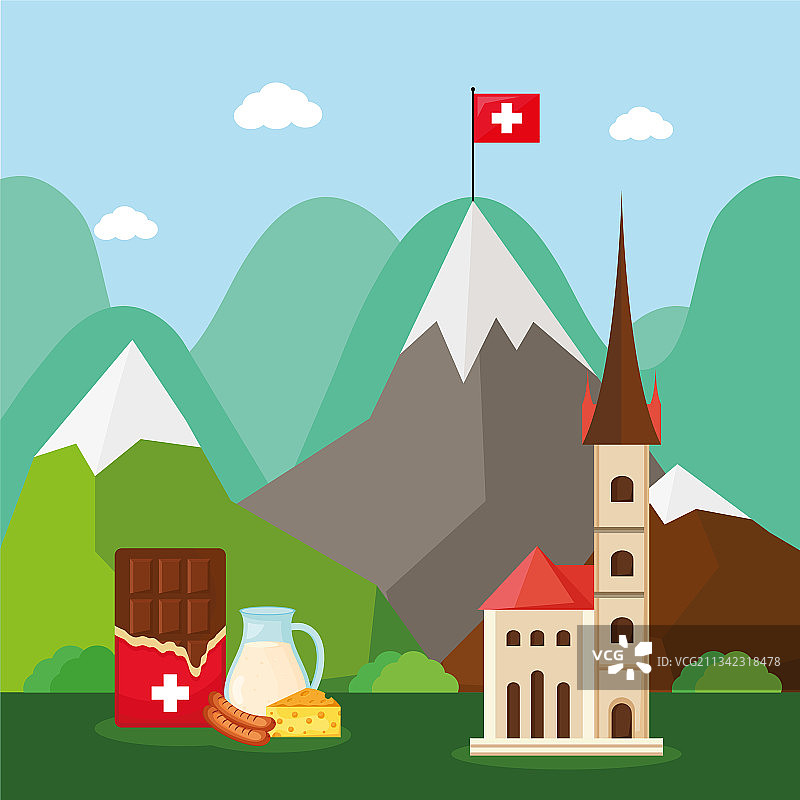 瑞士的风景图片素材
