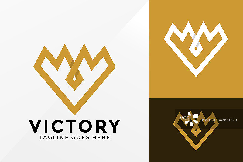 信v豪华皇冠logo设计品牌标识图片素材