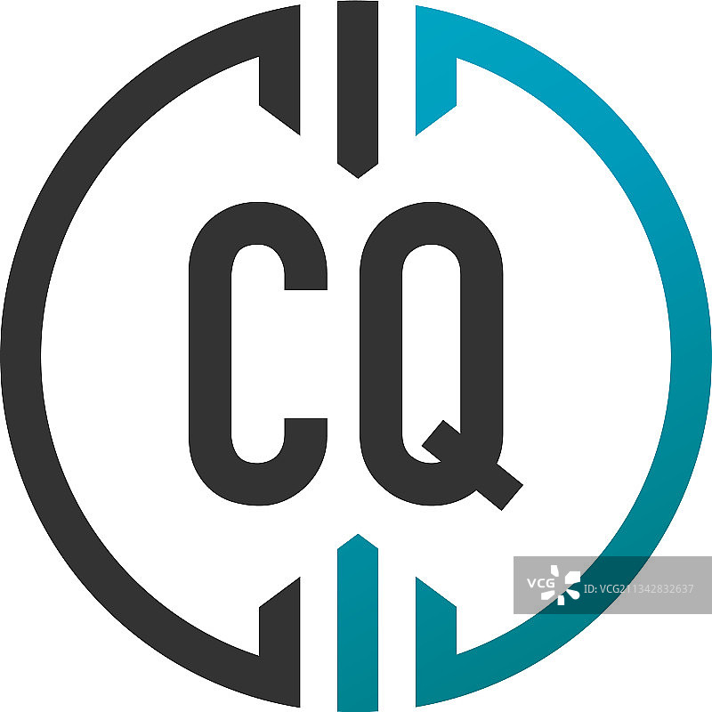 首字母cq圈简单创意的标志图片素材