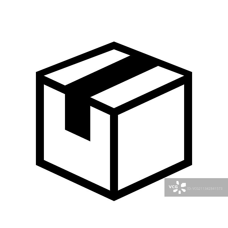 包装盒图标为白色图片素材