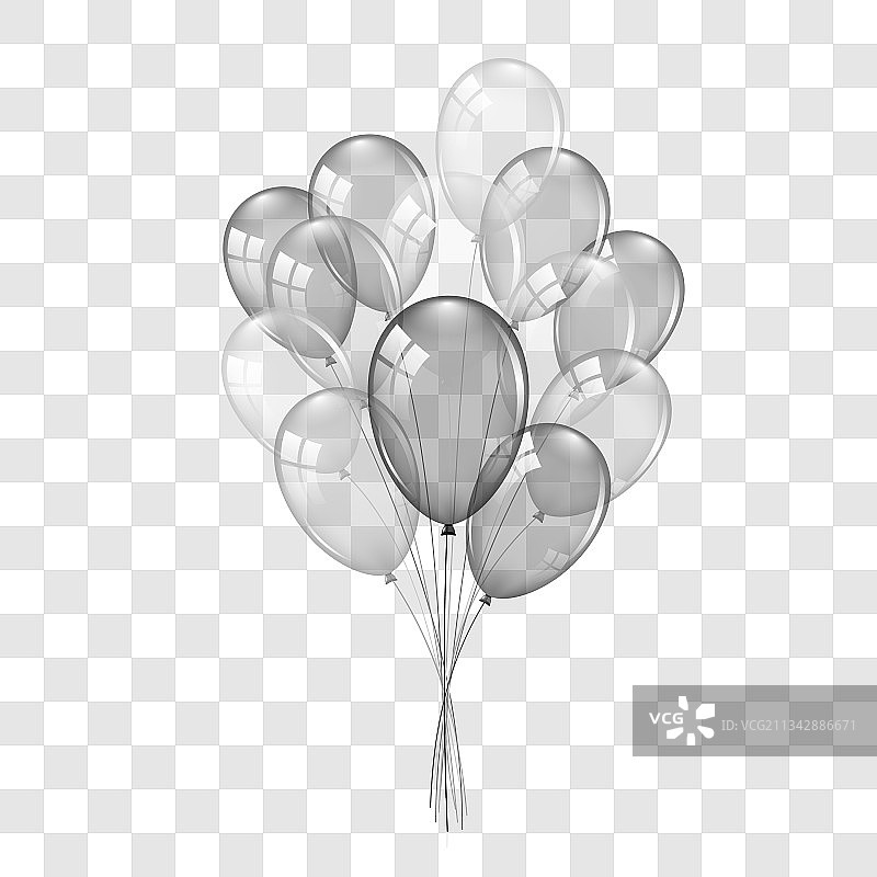 气球3d束集线隔离白色图片素材