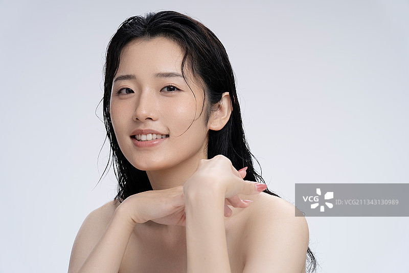 中国女人精致妆面图片素材