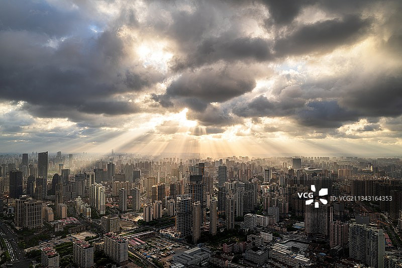 魔都上海陆家嘴金融区东方明珠城市风光景色天际线图片素材