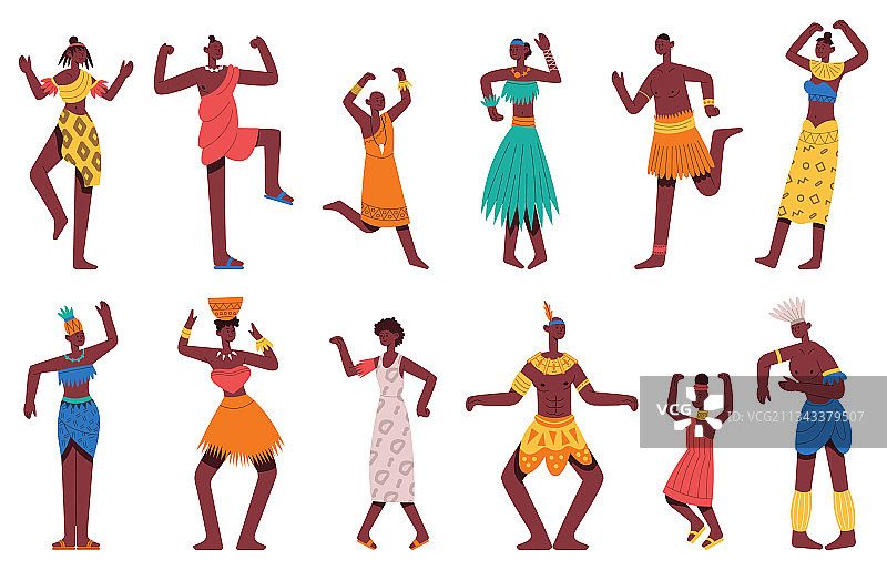 非洲人跳部落舞图片素材