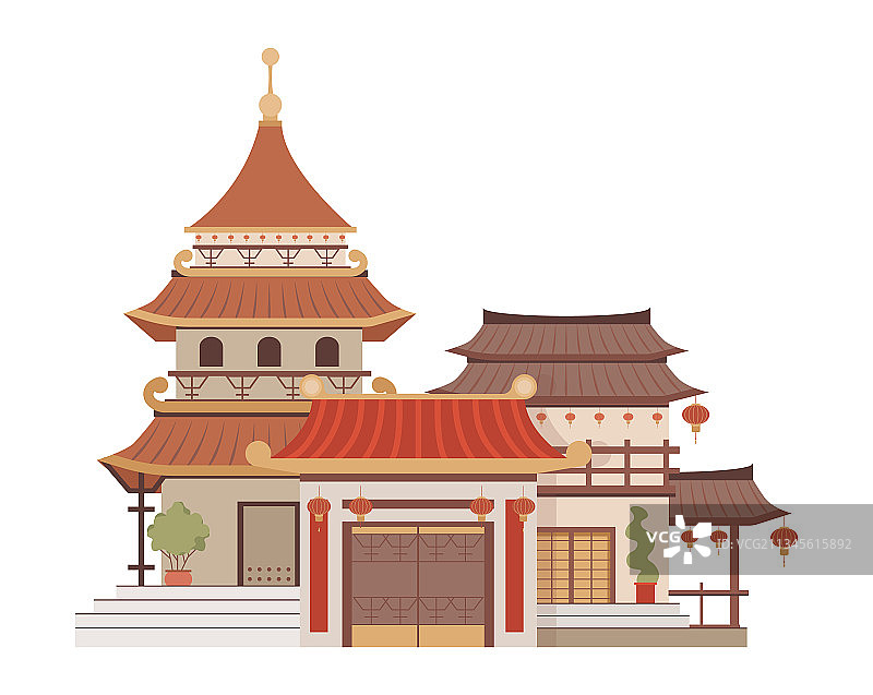 中国传统建筑平面图片素材