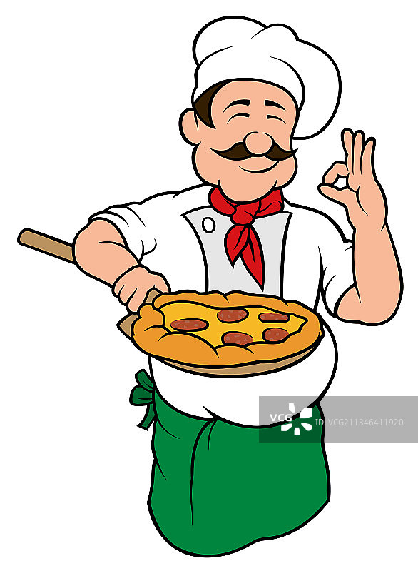 披萨厨师的角色图片素材