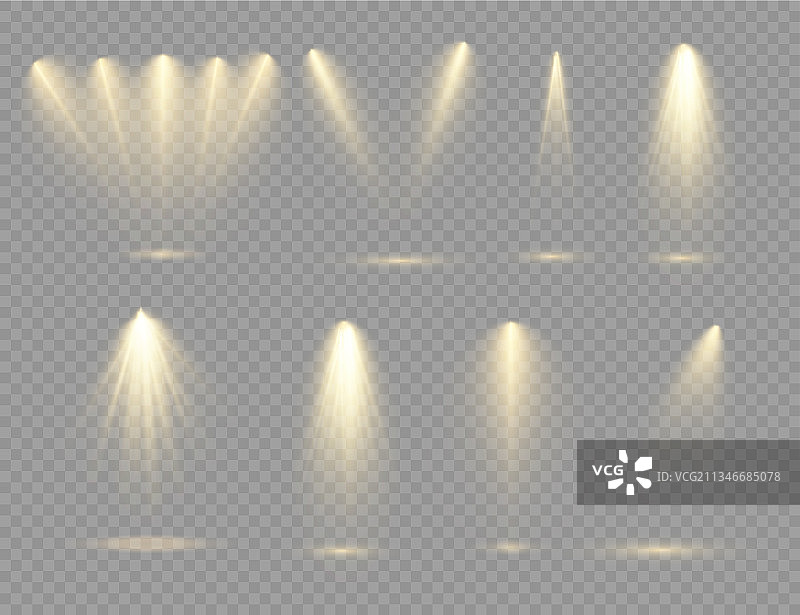 黄色的聚光灯照在舞台上图片素材