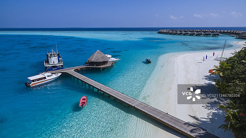 航拍世界著名旅游胜地印度洋岛国马尔代夫图片素材