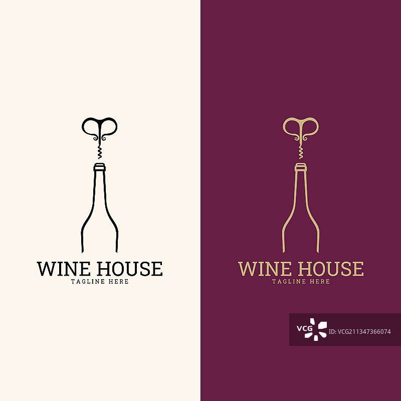 葡萄酒标志设计模板图标的餐厅菜单图片素材