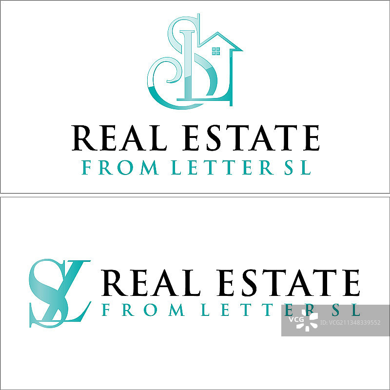 房地产与家的组合字母sl标志图片素材