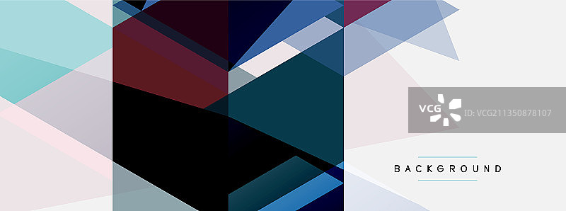 彩色三角形构成几何抽象图片素材