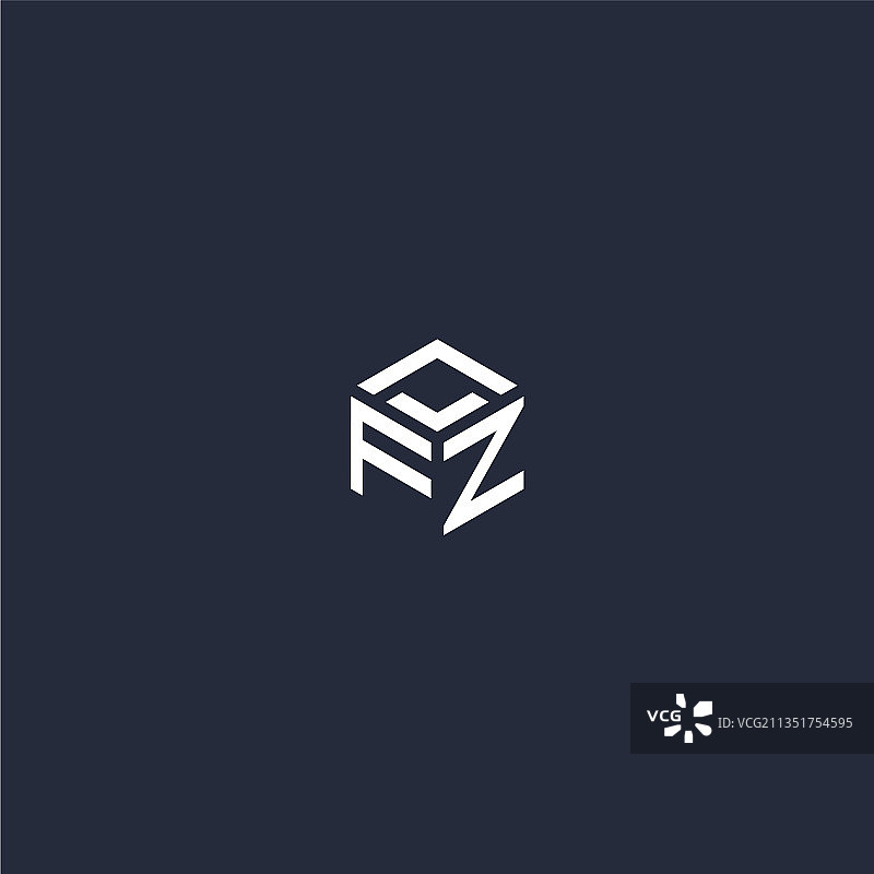 Fz最初的六边形logo设计图片素材