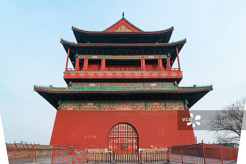 中国著名景观北京鼓楼图片素材