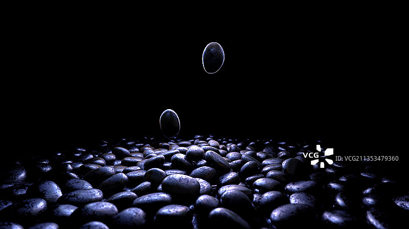 黑色质感鹅卵石背景图片素材