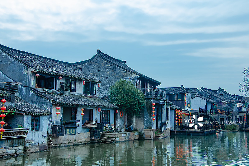 中国浙江嘉兴西塘景区的风景图片素材