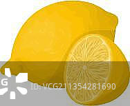 水果黄色柠檬进口柠檬卡通扁平元素图片素材