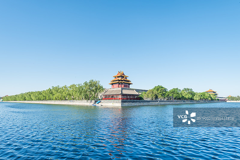 中国北京紫禁城角楼特写图片素材