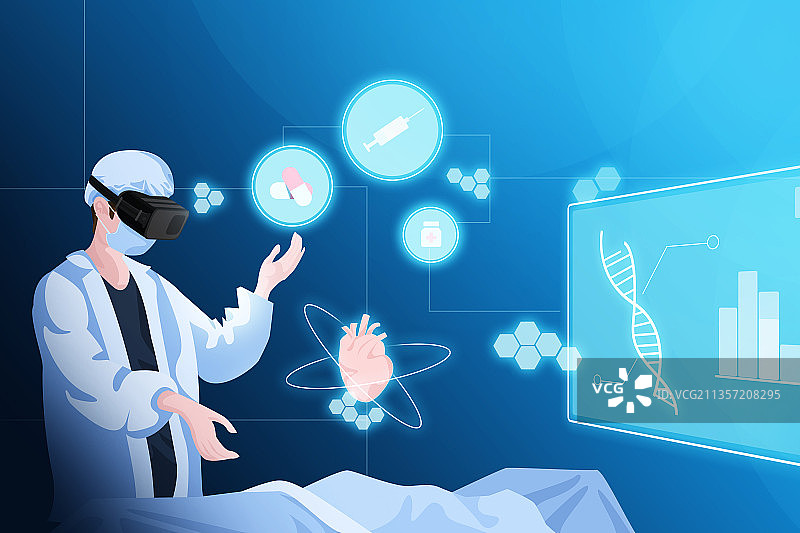 科技医疗未来vr元宇宙虚拟现实图片素材