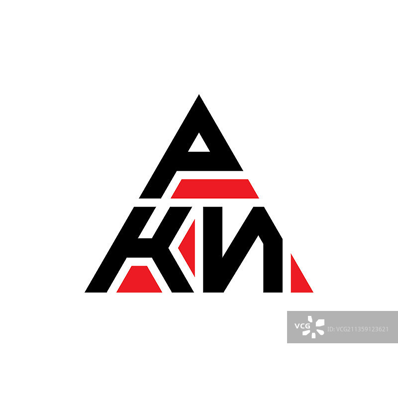PKN标志用三角形字母设计图片素材