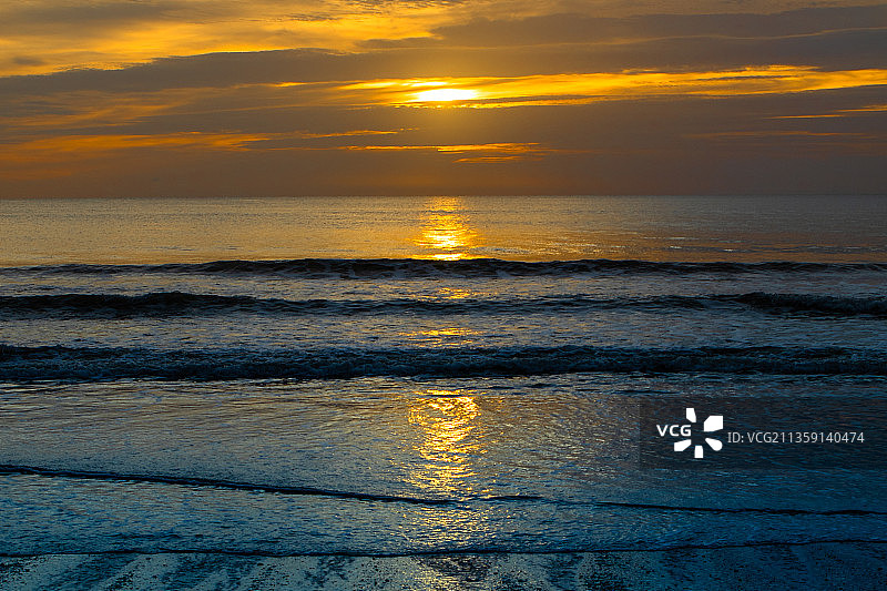日落时的海天景色，美国佛罗里达州诺卡提图片素材