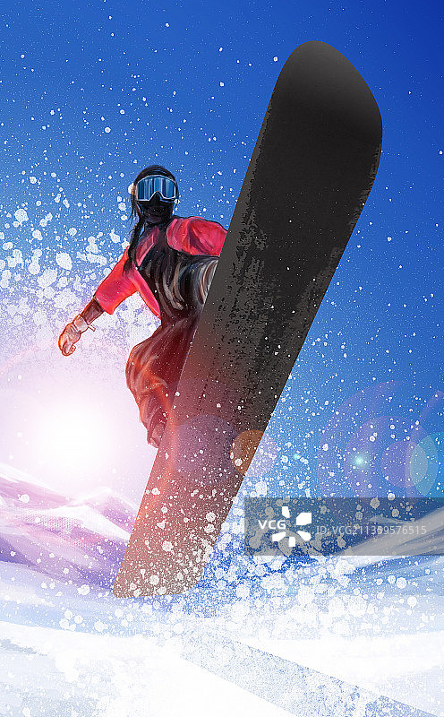 滑雪运动图片素材