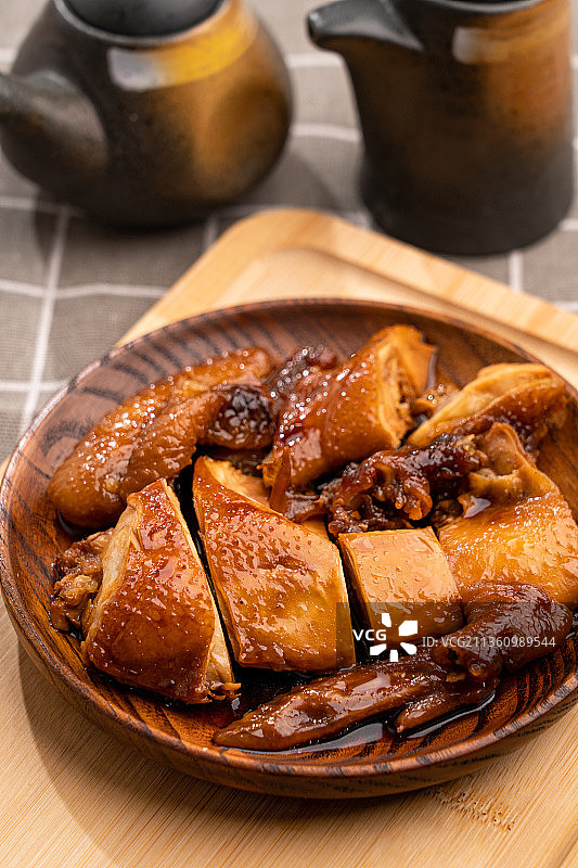 广东省传统名菜豉油鸡酱油鸡图片素材