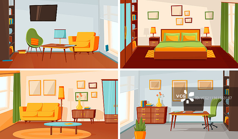 家庭室内套件客厅卧室房子图片素材