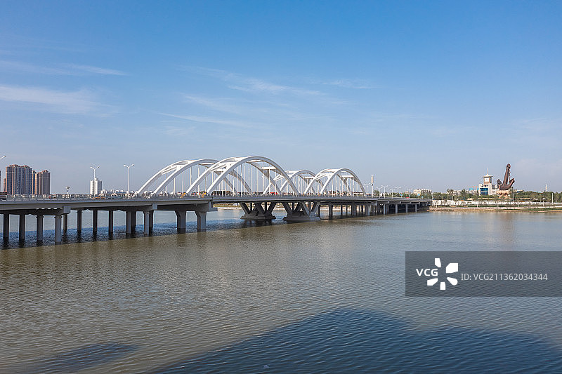 西安浐河桥图片素材