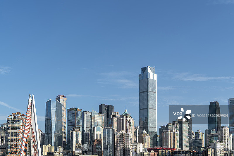 航拍重庆城市建筑景观天际线图片素材