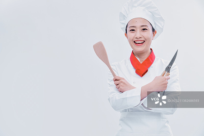 青年女性厨师图片素材