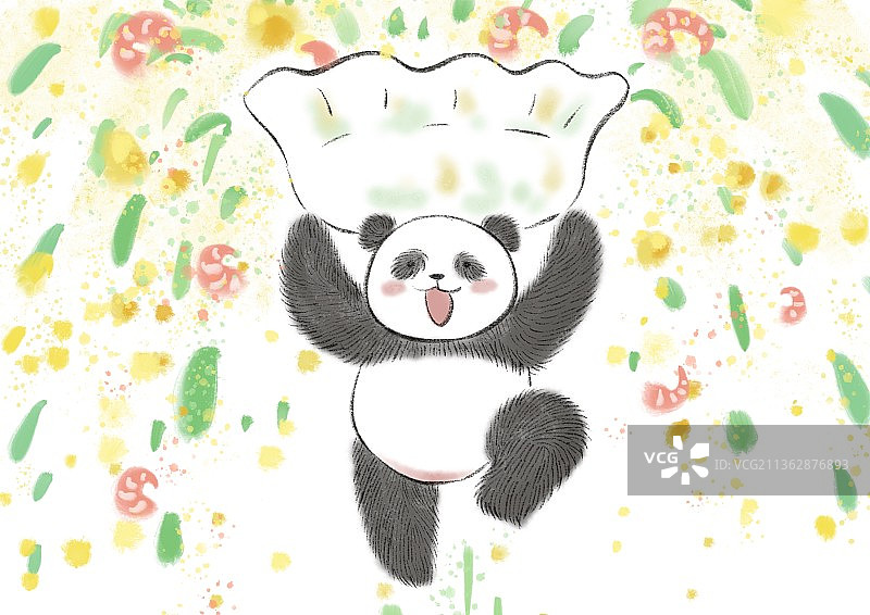 熊猫饺子图片素材