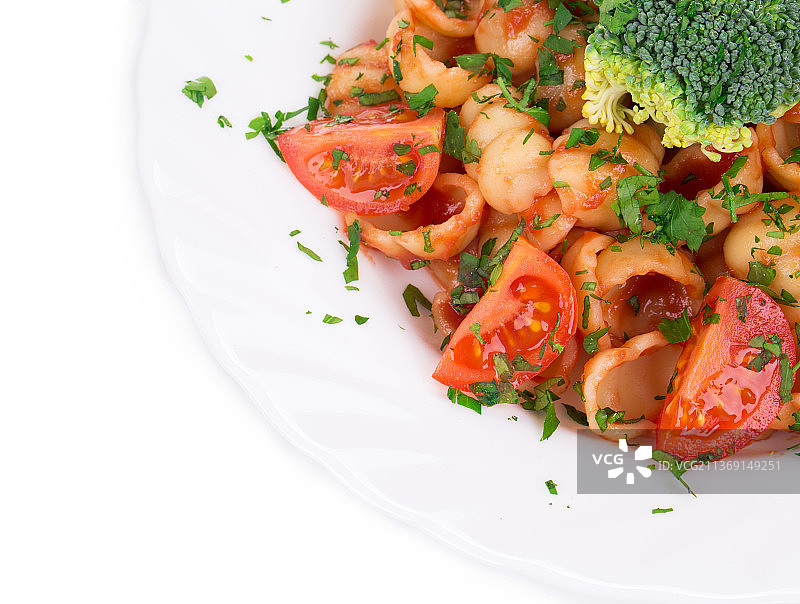 意大利面，摩尔多瓦，盘子里食物的特写图片素材