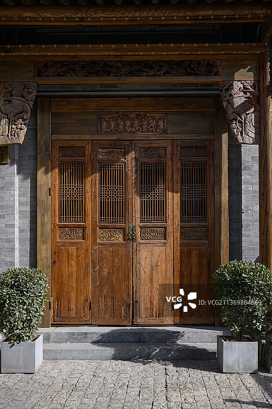 中国古典皇家园林建筑古建筑大门图片素材
