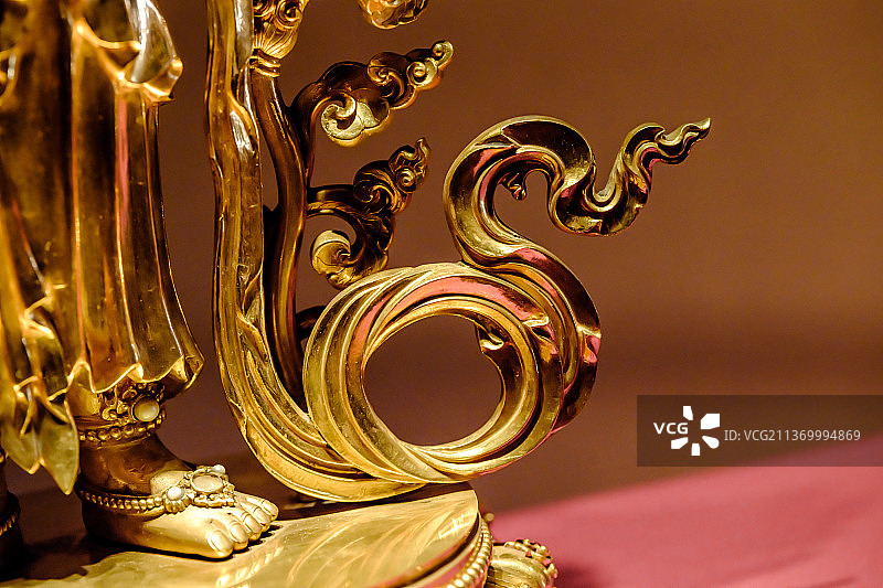 北京故宫珍宝馆金嵌珍珠弥勒和释迦牟尼像图片素材