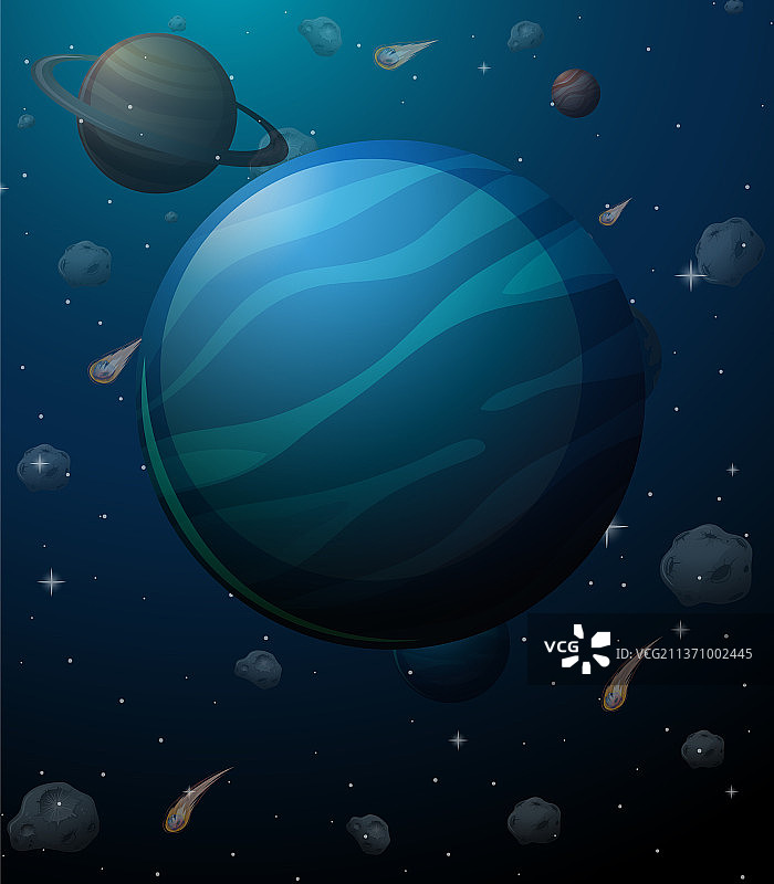 海王星行星的空间背景图片素材