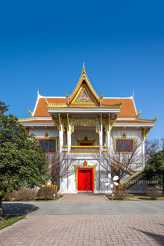 中国河南洛阳白马寺内的泰国风格佛教建筑图片素材