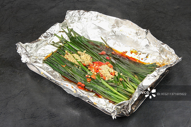中餐美食-烤韭菜图片素材