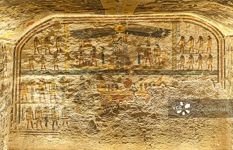 埃及帝王谷法老陵墓之壁画图片素材