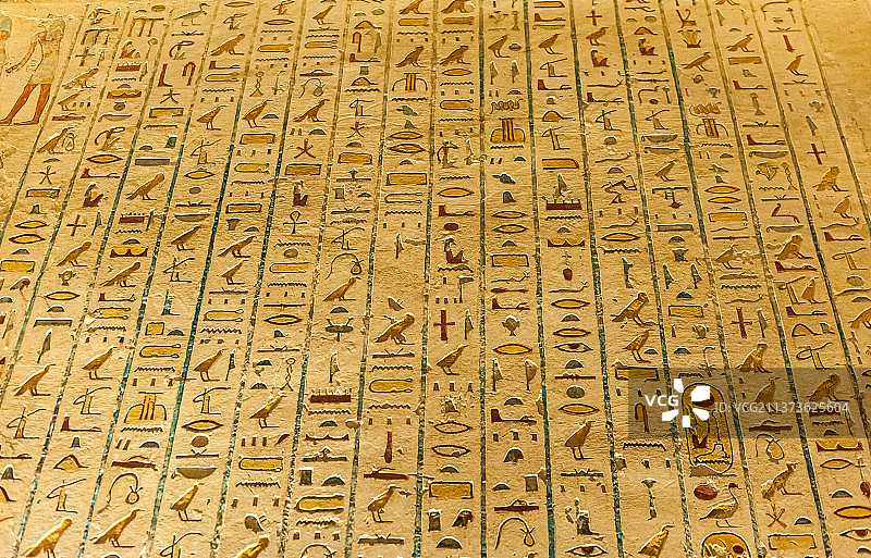 埃及帝王谷法老陵墓之壁画图片素材