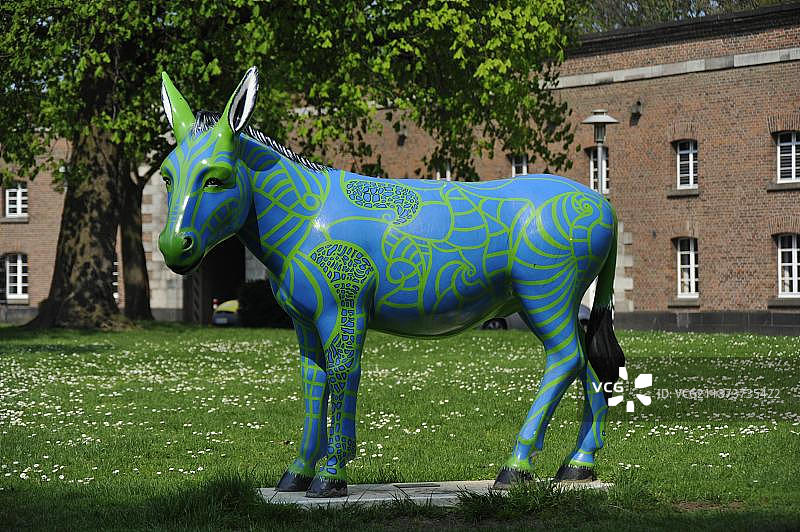 雕塑“韦塞尔驴”，韦塞尔，北莱茵-威斯特伐利亚，德国，欧洲图片素材