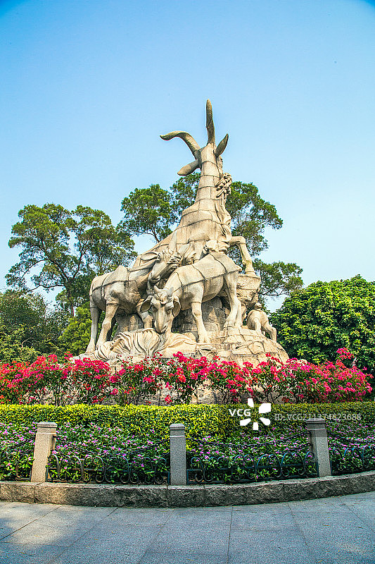 广东省广州越秀公园五羊雕塑图片素材