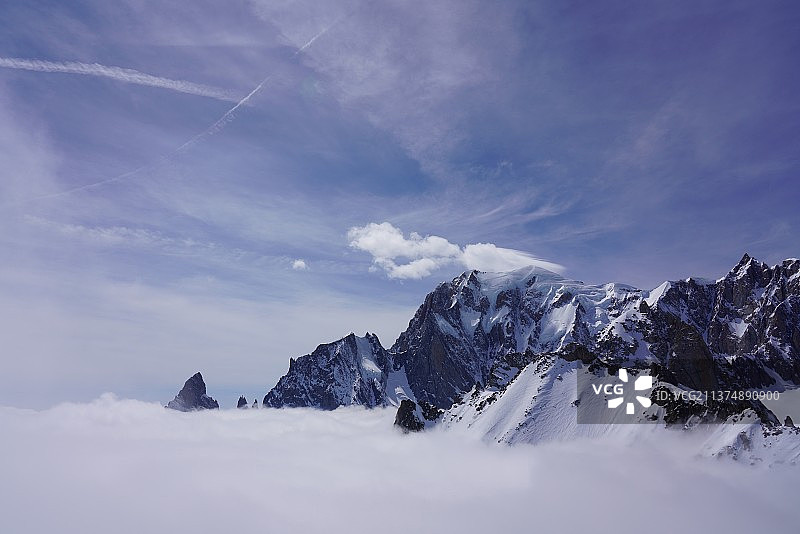 意大利勃朗峰山巅Monte Bianco图片素材