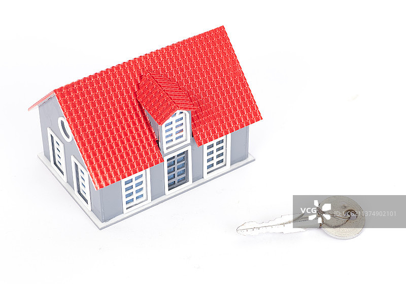 房子模型和钥匙图片素材