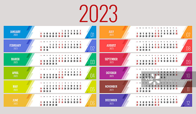 日历计划为2023日历模板图片素材